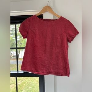 NotPerfectLinen Fitted linen tee HAMBURG